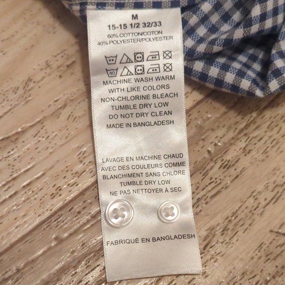 Lucky Brand Mens Medium Slim Fit Checkered Long Sleeve Button Up Casual Shirt - Picture 8 of 8